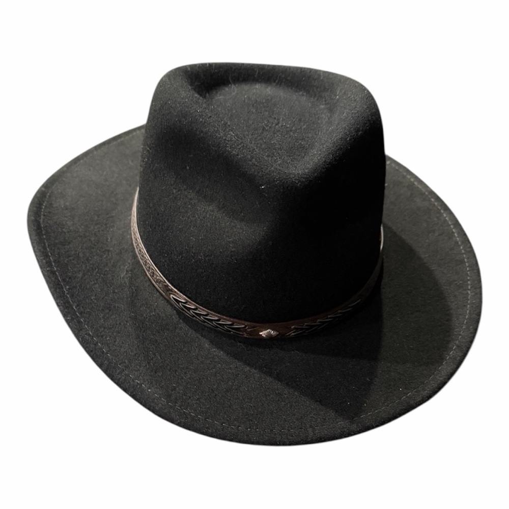 Scala Black Wool Fedora Felt Hat
